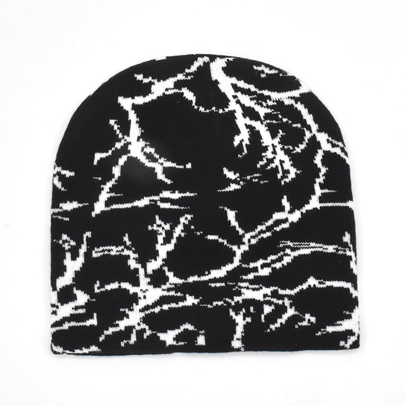 Black And White Butterfly Sweet Cool Style Knitted Hat