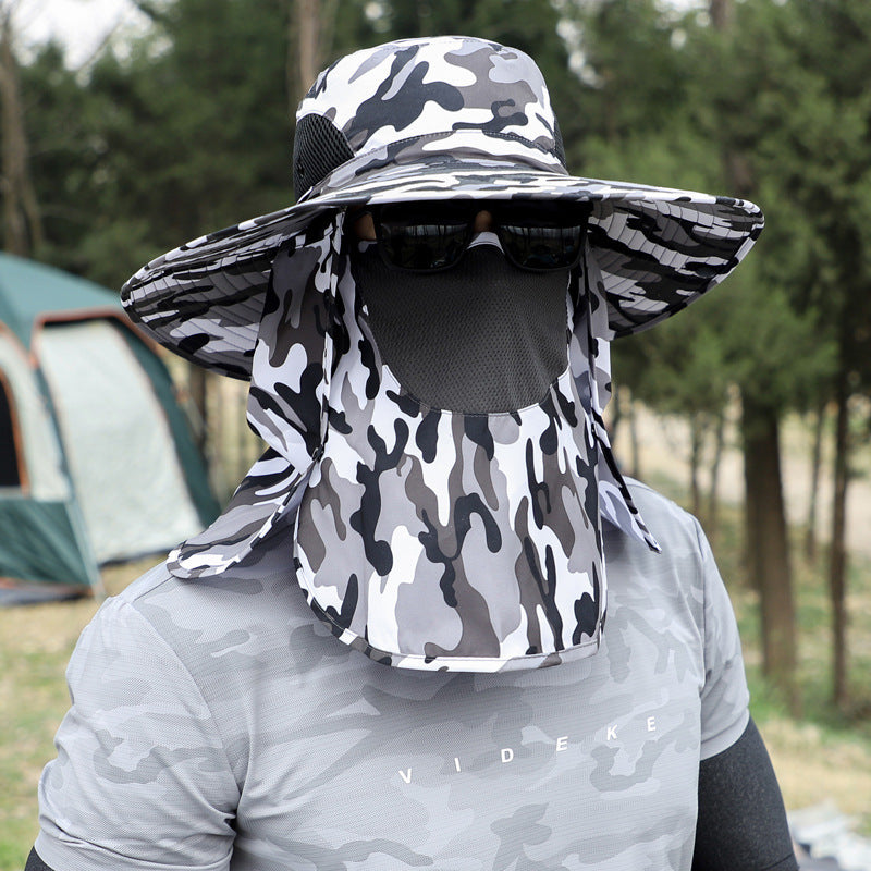 Big Brim Protective Caps Summer Face Cover Sun-proof Mountaineering Bucket Hat