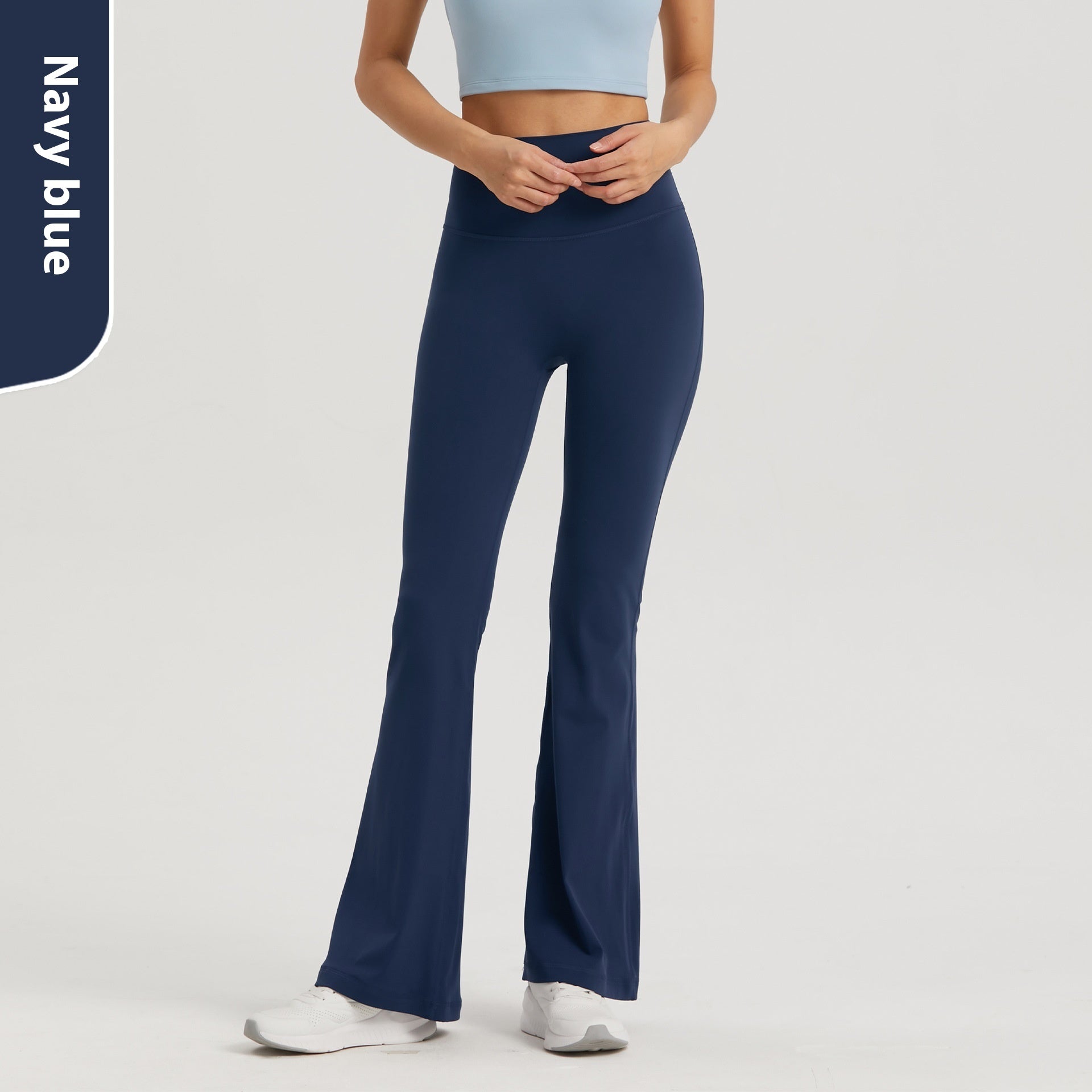 Nude Feel Wide Leg Skinny Yoga Pants High Waist Non-embarrassing Line Sports Trousers