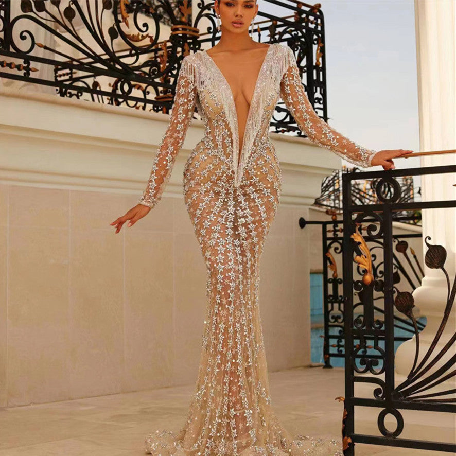 Backless Tight Fishtail Sheath Dress for women