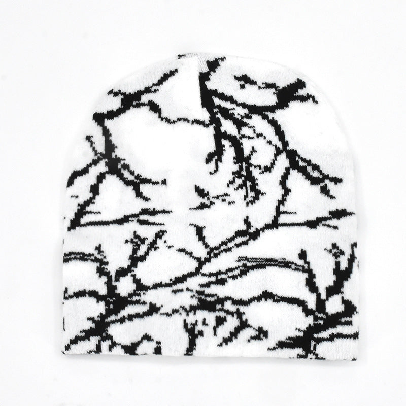 Black And White Butterfly Sweet Cool Style Knitted Hat