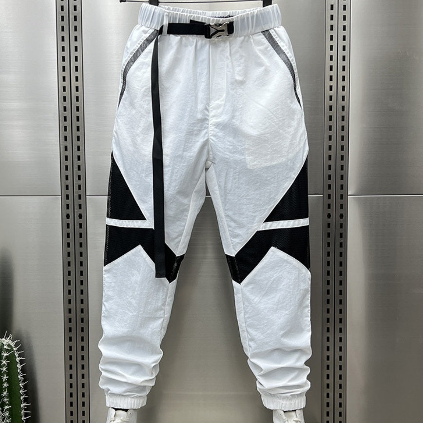 Breathable Men's Casual Pants Fashion Thin Ankle Banded Pants