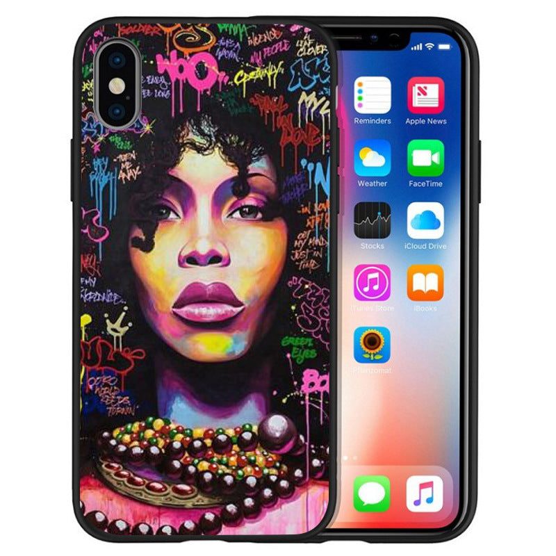 Fashion girl phone case, compatible with iPhone