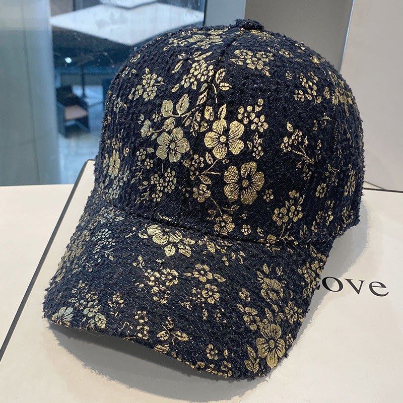 Retro Printed Peaked Cap Korean Style Distressed