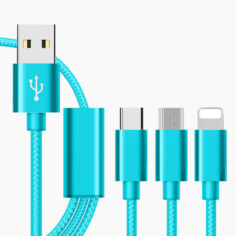 Three-in-one charging cable for mobile phones 3 in 1
