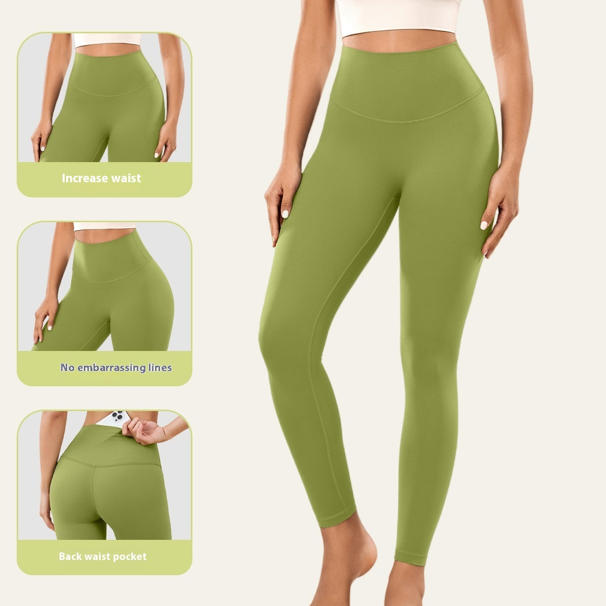 Waist Back Pocket Slim Fit Fitness Pants