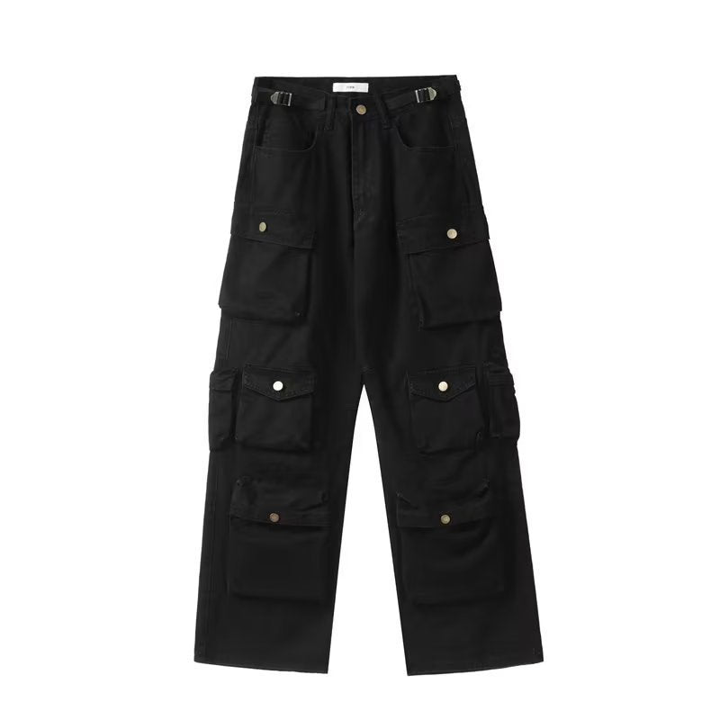 Straight Quality Cotton Army Green Casual Pants for men
