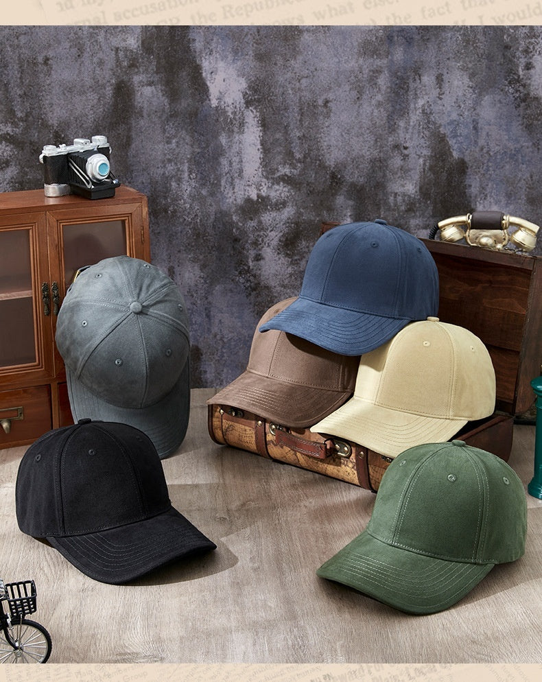 Big Head Circumference Plus Size Washed Fashionable Peaked Cap Baseball Hat