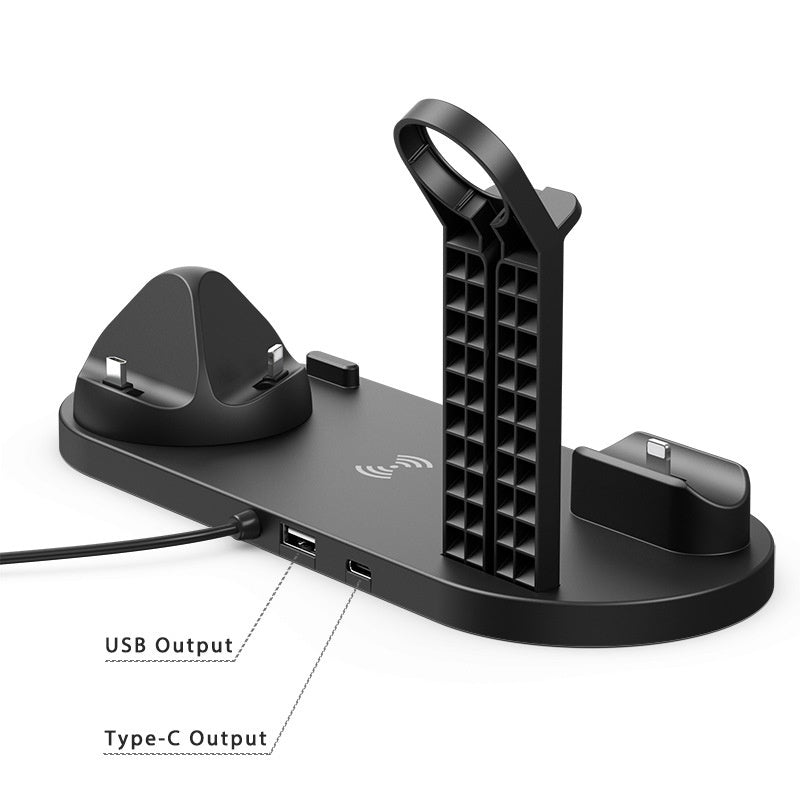 Mobile Phone Wireless Charger Headset Recharge Stand Watch Stand,5 in 1