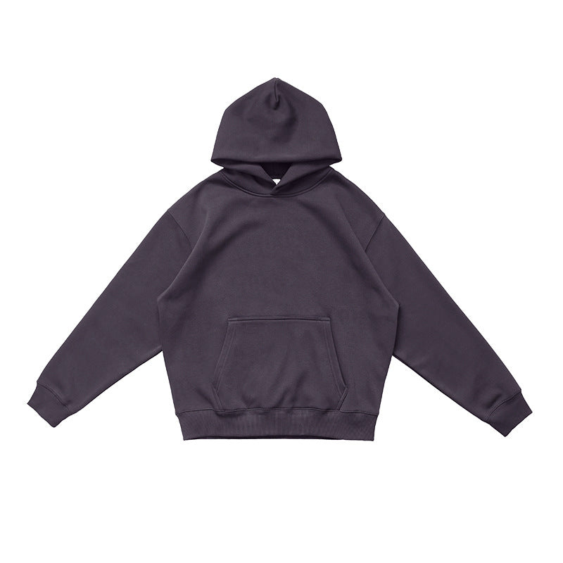 Thermal Head Cover Solid Color Hoodie Fleece-lined Thickened