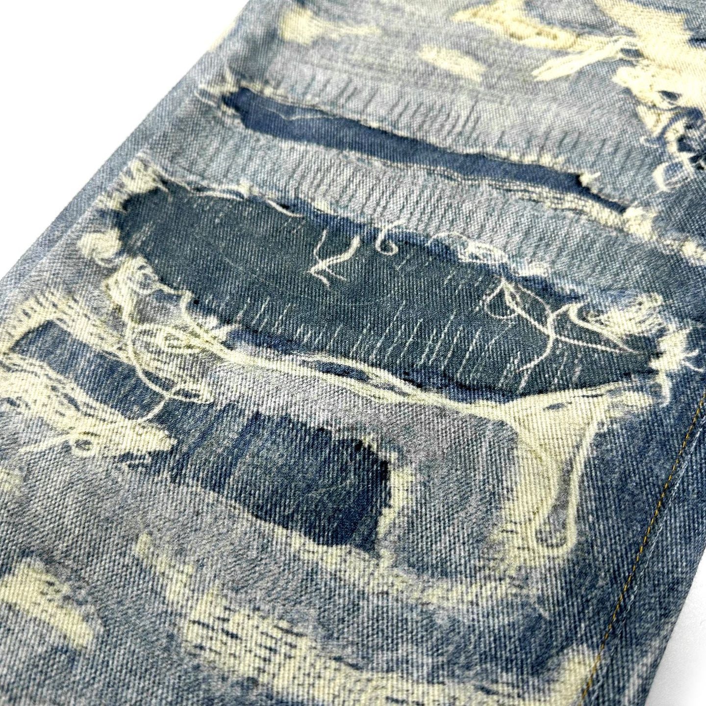 American Street Fashion Ripped Cool Loose Denim Trousers