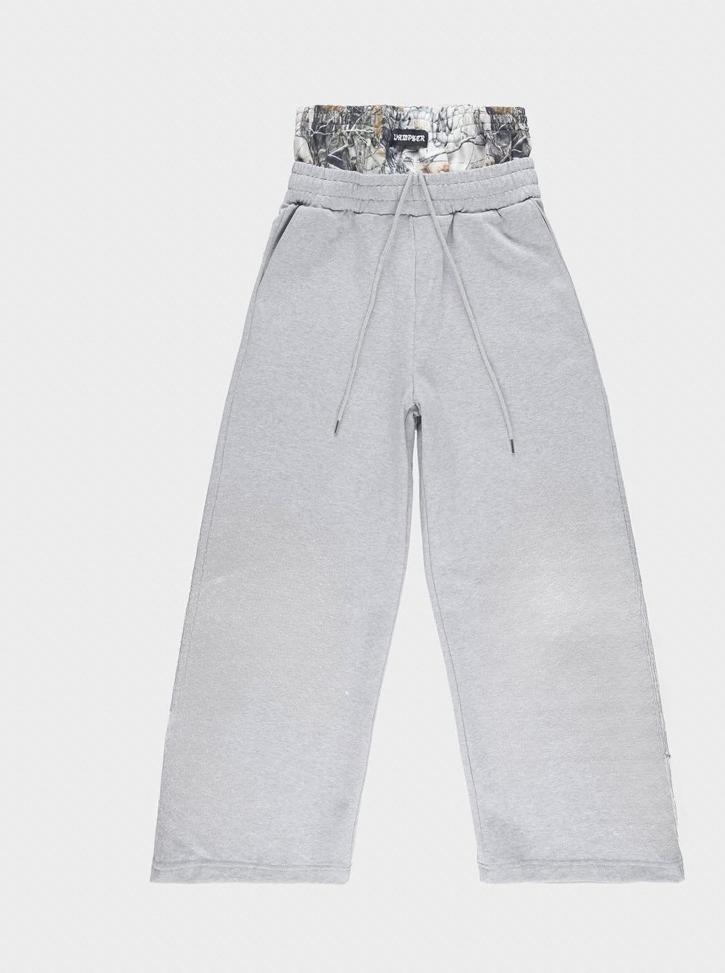 Loose Fake Two Pieces Leisure Pants Double Waist Sweatpants for men
