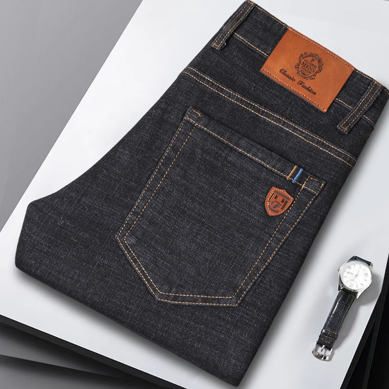 Loose Elastic Middle-aged Casual Long Pants for men