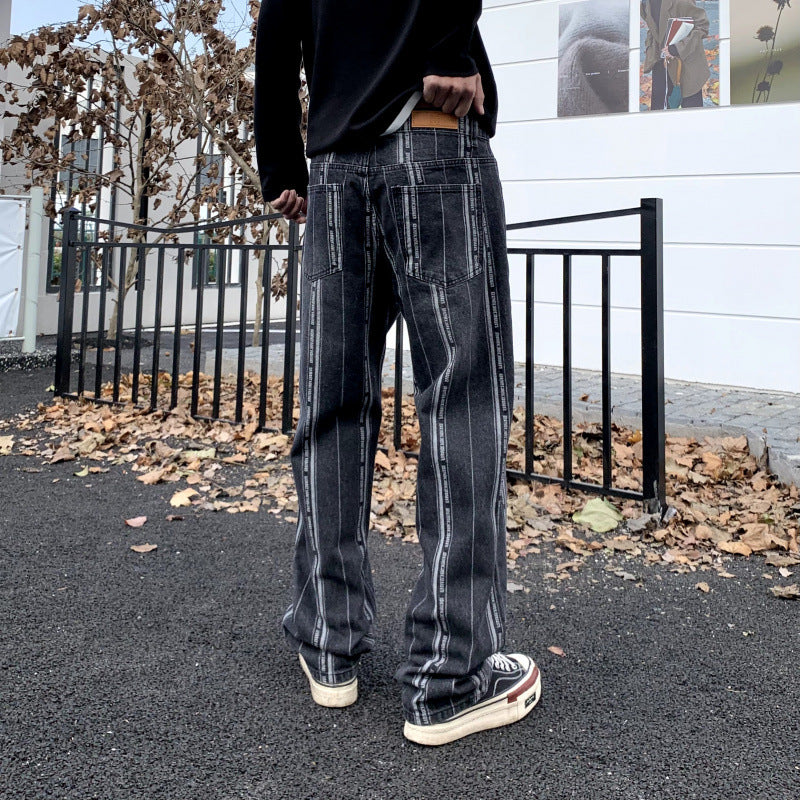 Men's Black Washed Jeans