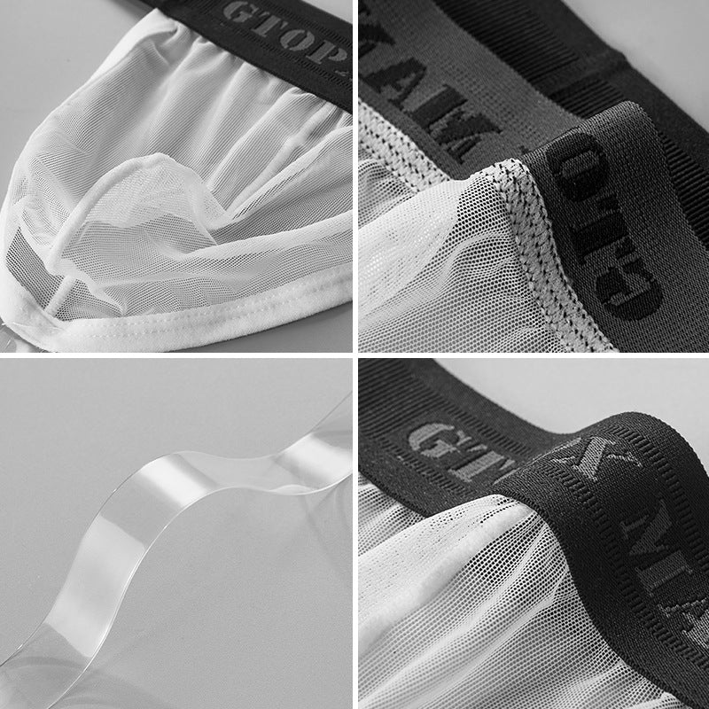 Transparent Belt New Men's Personality Ice Silk T-back