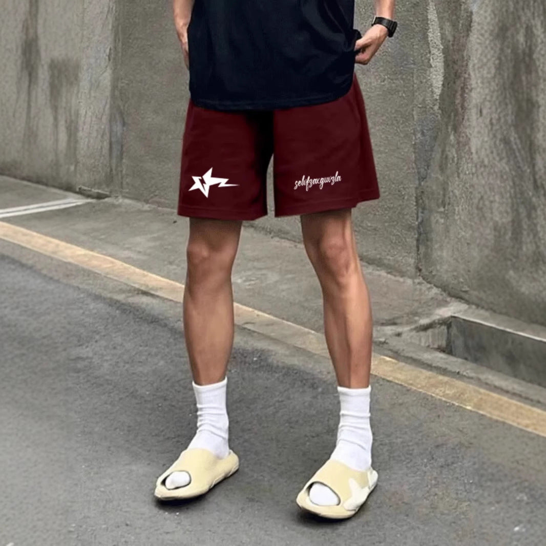 Sports Style With Letters Men's Casual Shorts