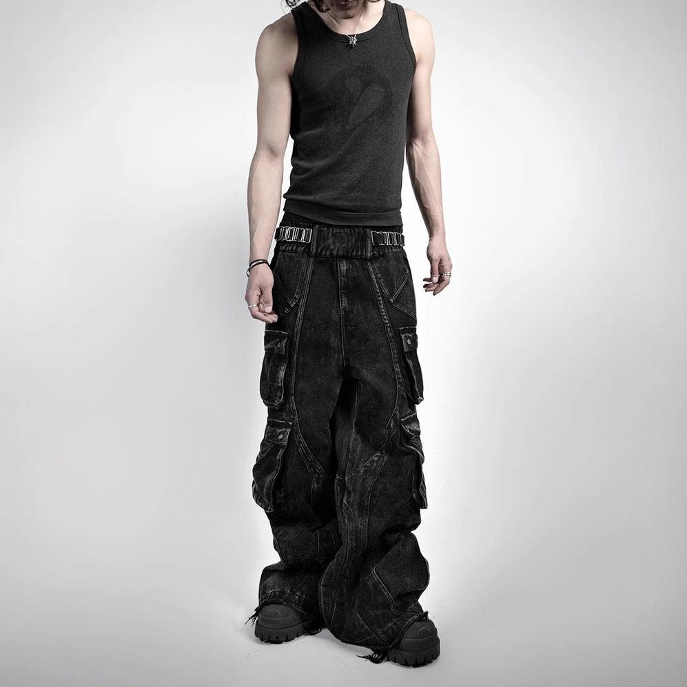 New Retro Washed Loose Jeans For Men