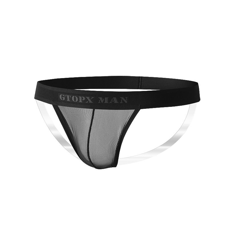 Transparent Belt New Men's Personality Ice Silk T-back