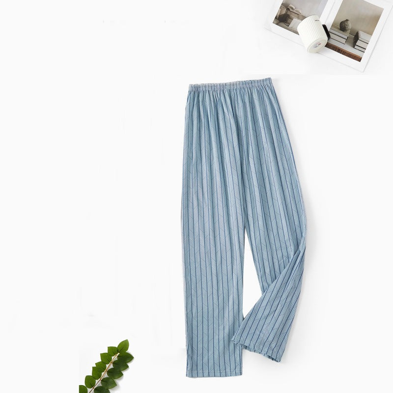 Men's Cotton Home Double Pocket Loose Casual Pants