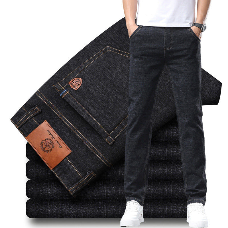 Loose Elastic Middle-aged Casual Long Pants for men