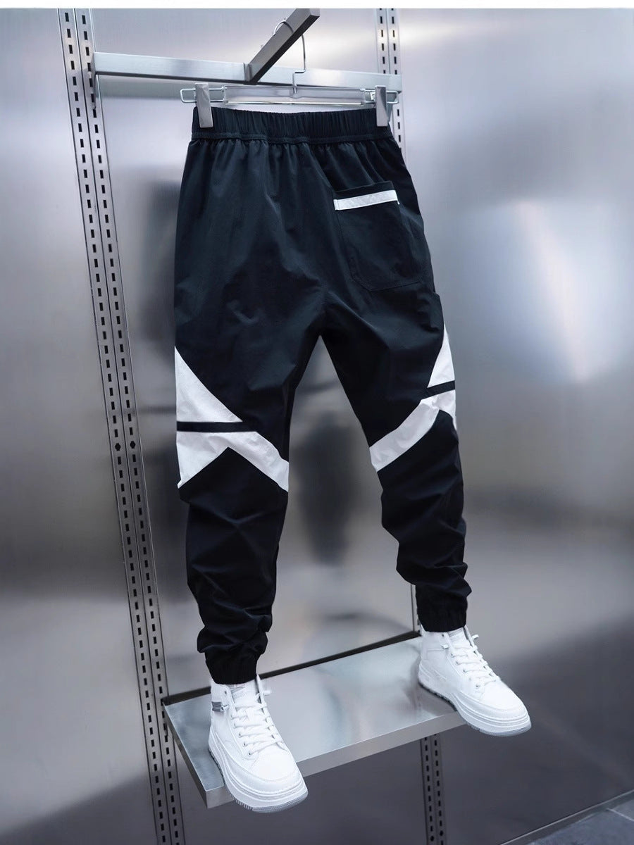 Breathable Men's Casual Pants Fashion Thin Ankle Banded Pants