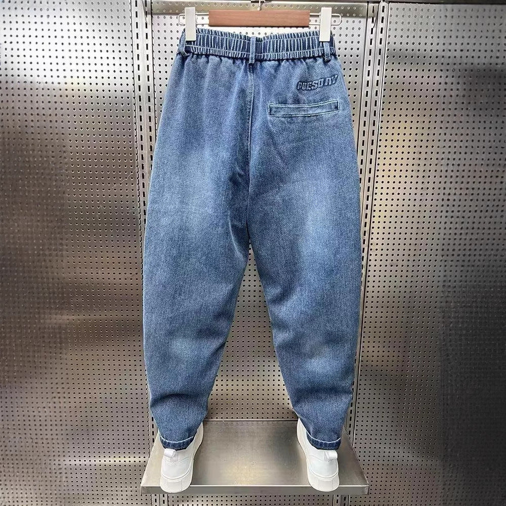 Autumn New Jeans Men's Loose-fit Tappered Trousers Spring And Autumn