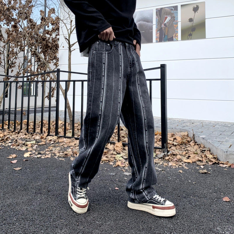 Men's Black Washed Jeans