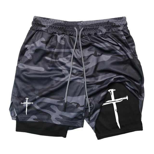 Funny Face Printed Sports Shorts for men