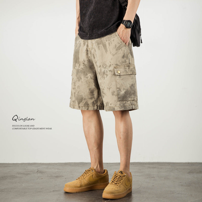 Men's Loose Desert Camouflage Denim Shorts