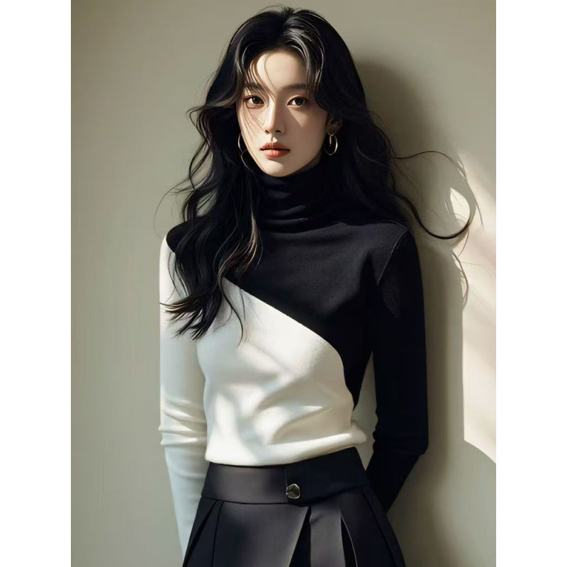 Long Sleeve Contrast Color Top Advanced