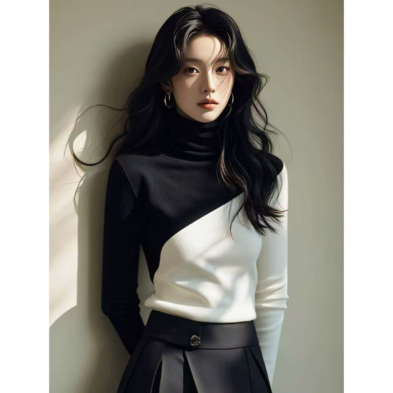 Long Sleeve Contrast Color Top Advanced