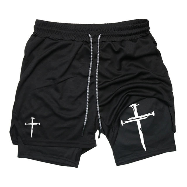 Funny Face Printed Sports Shorts for men
