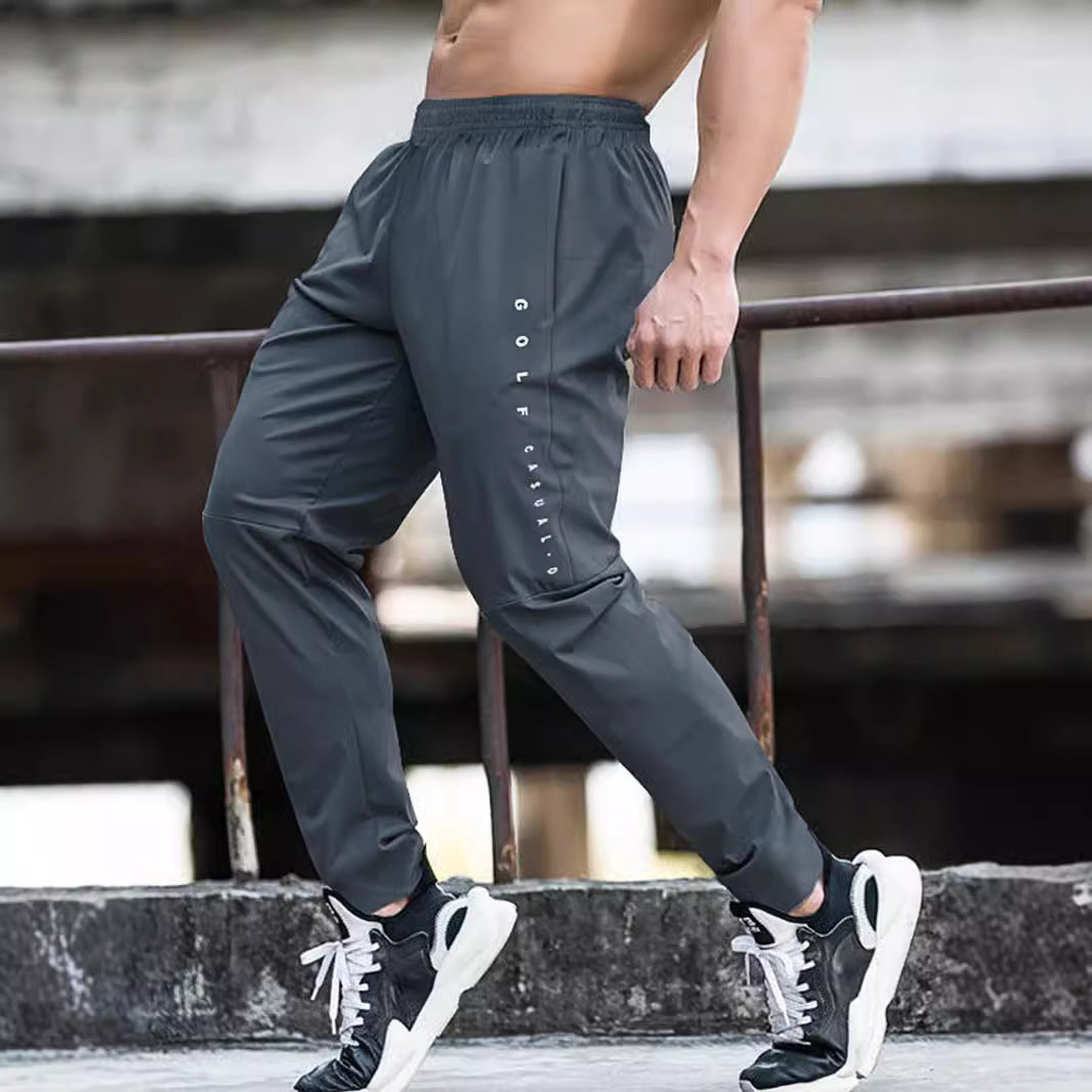 Thin Ice Silk Outdoor Leisure Running Workout Exercise Pants for men