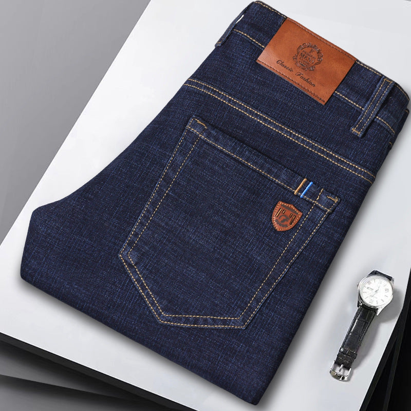 Loose Elastic Middle-aged Casual Long Pants for men