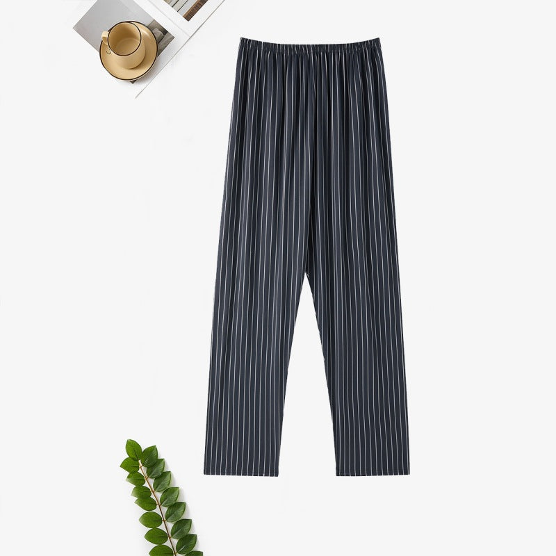 Men's Cotton Home Double Pocket Loose Casual Pants