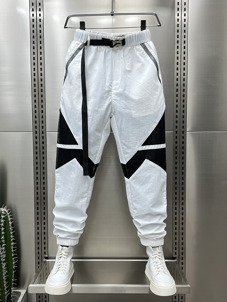 Breathable Men's Casual Pants Fashion Thin Ankle Banded Pants