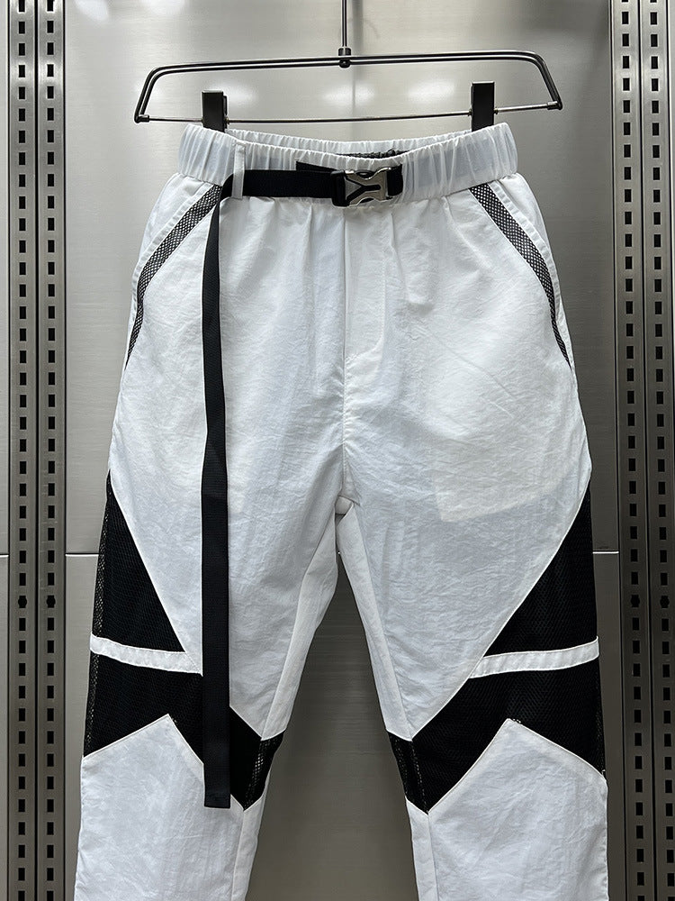 Breathable Men's Casual Pants Fashion Thin Ankle Banded Pants
