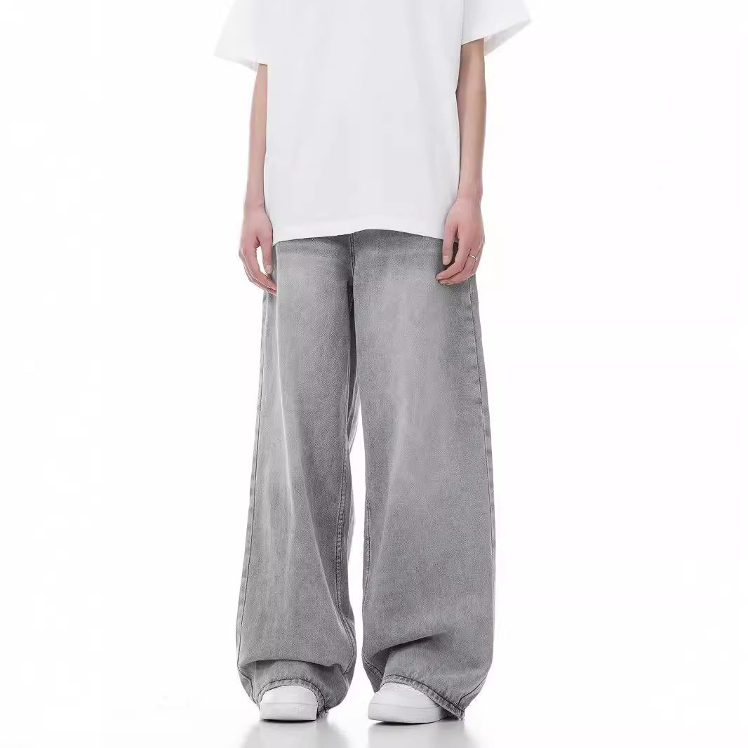 Loose Casual Wide Leg Straight Worn Jeans for men