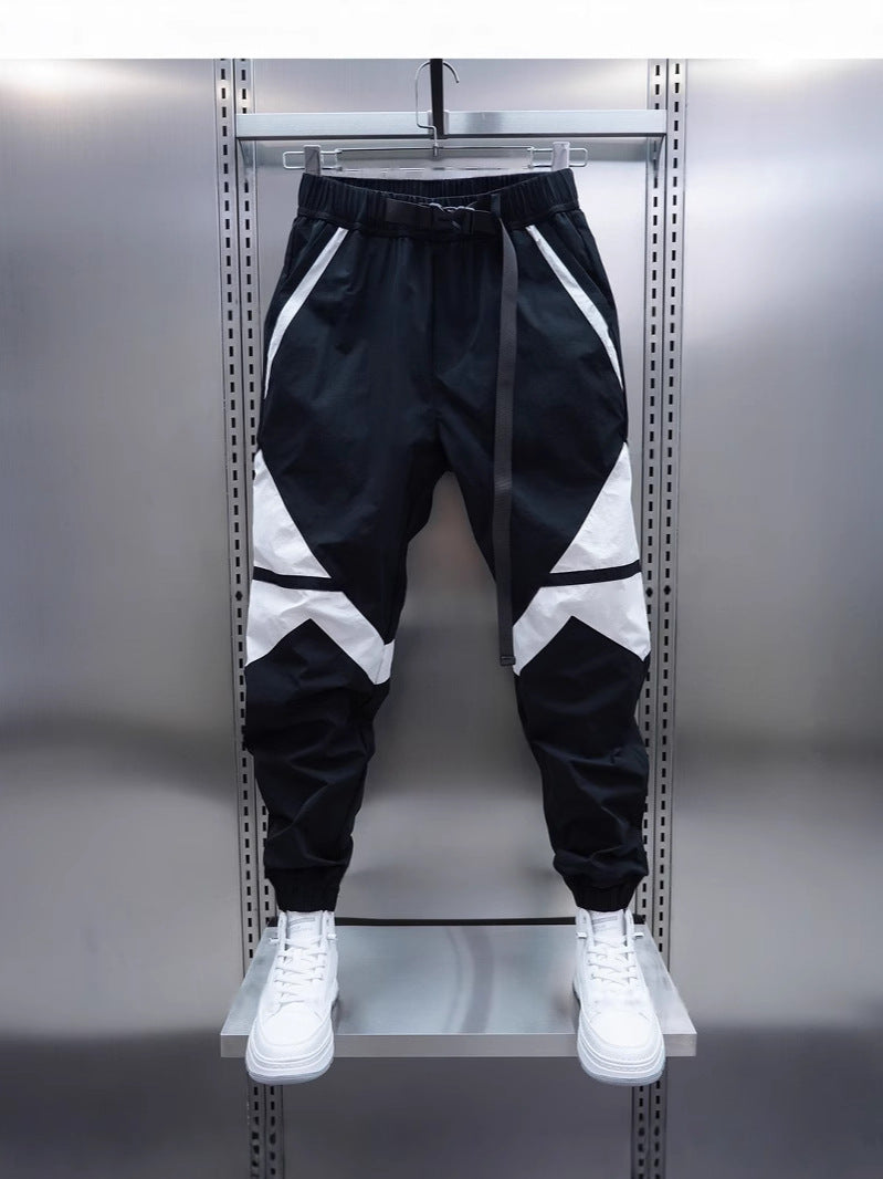 Breathable Men's Casual Pants Fashion Thin Ankle Banded Pants