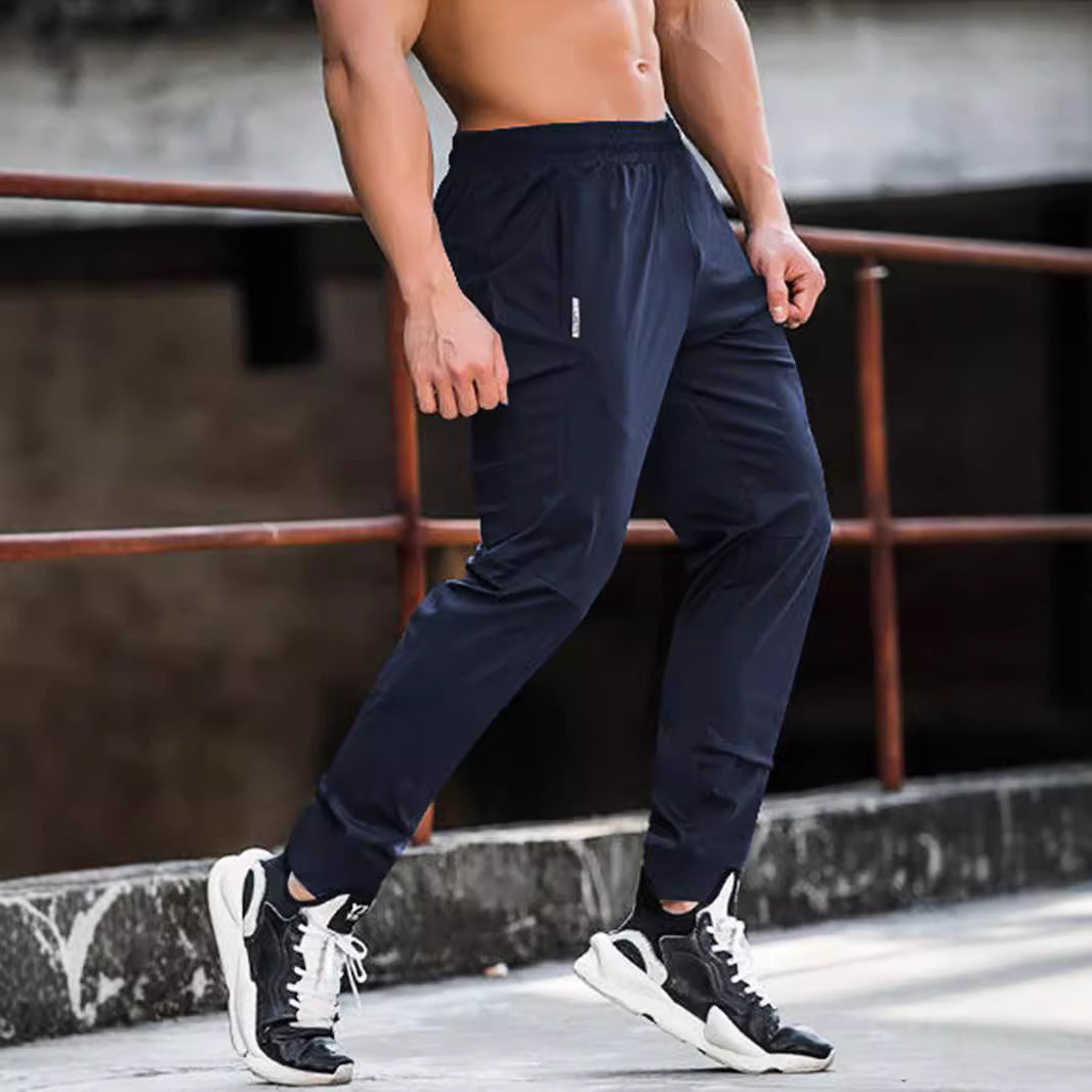 Thin Ice Silk Outdoor Leisure Running Workout Exercise Pants for men