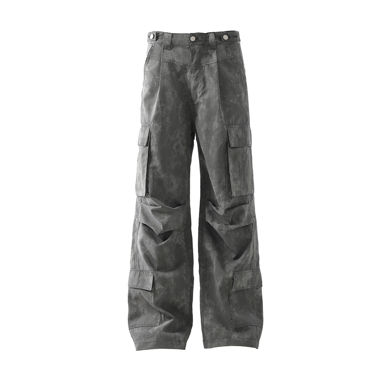 Washed Overalls Casual Men's Straight Wide Leg Tactical Pants