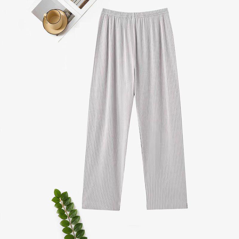 Men's Cotton Home Double Pocket Loose Casual Pants