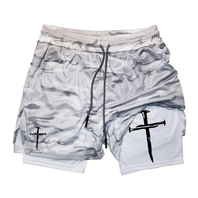 Funny Face Printed Sports Shorts for men