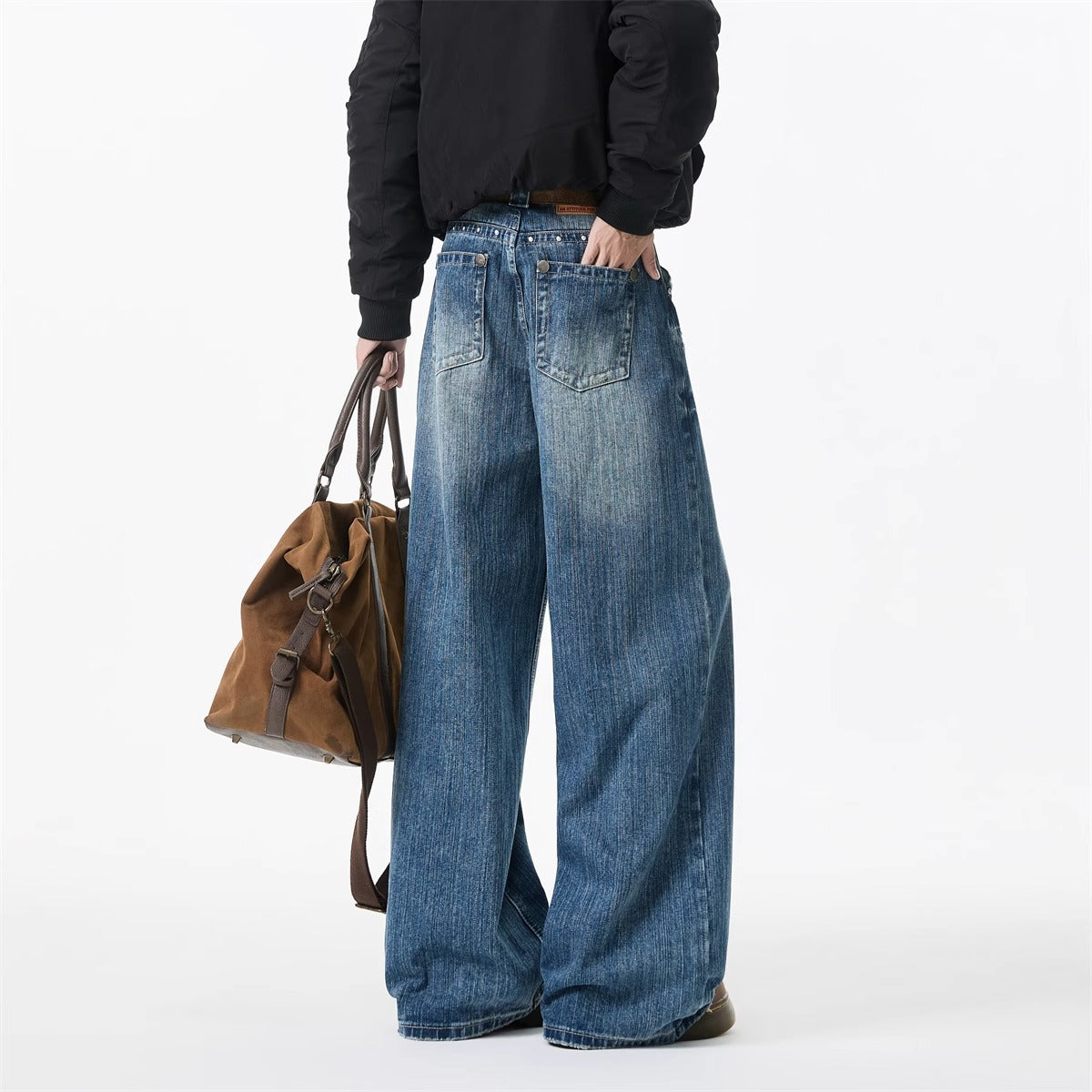 American Rivet Washed Lightning Jeans for men