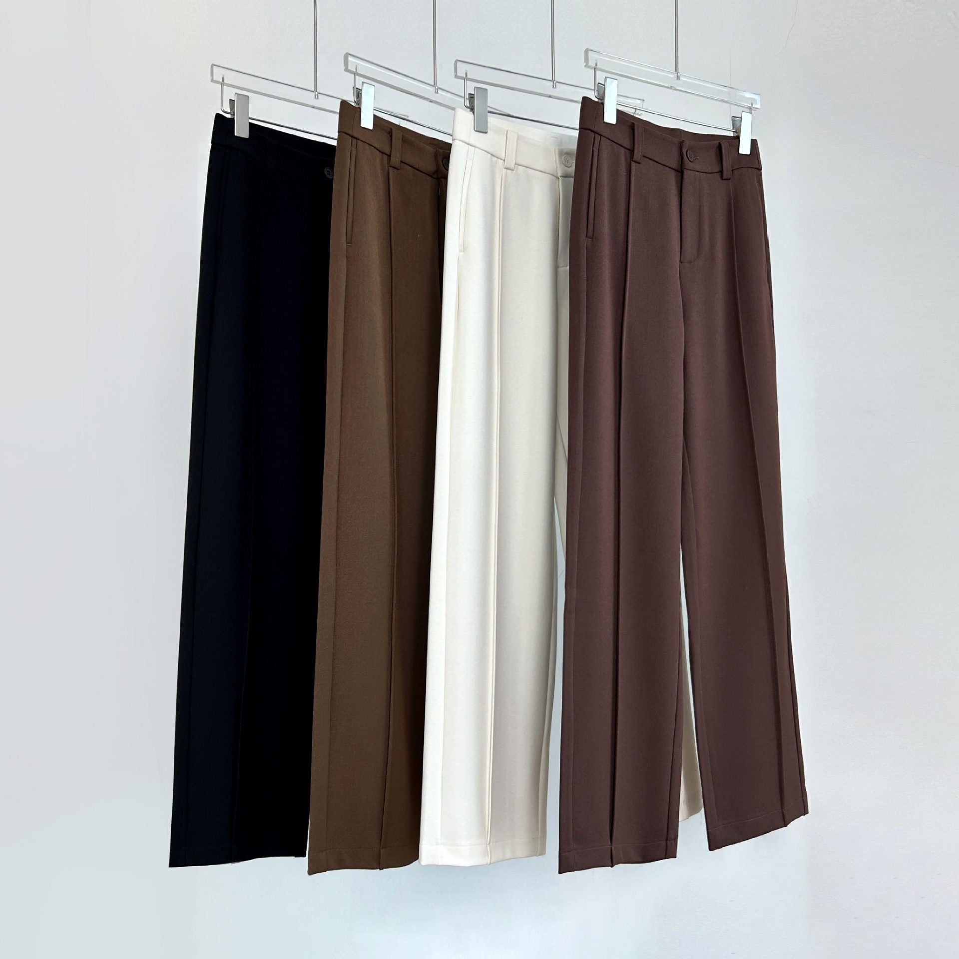 Tencel Wool Autumn And Winter Woolen Suit Pants Women's Wide-leg Casual Pants
