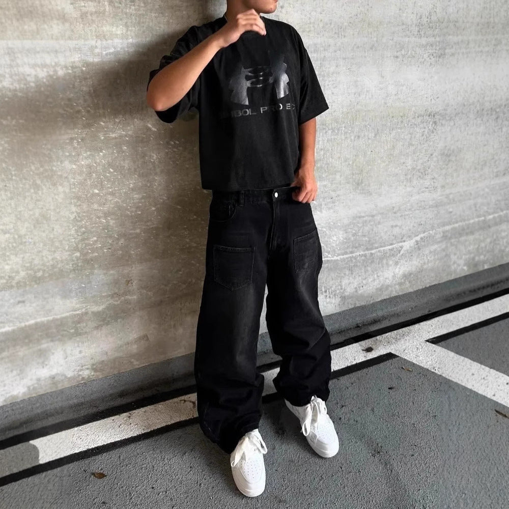 American Retro Street Loose Jeans for men