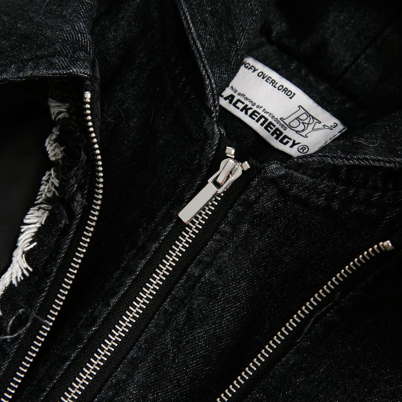 American Retro Washing Heavy Industry Stitching Hooded Jacket