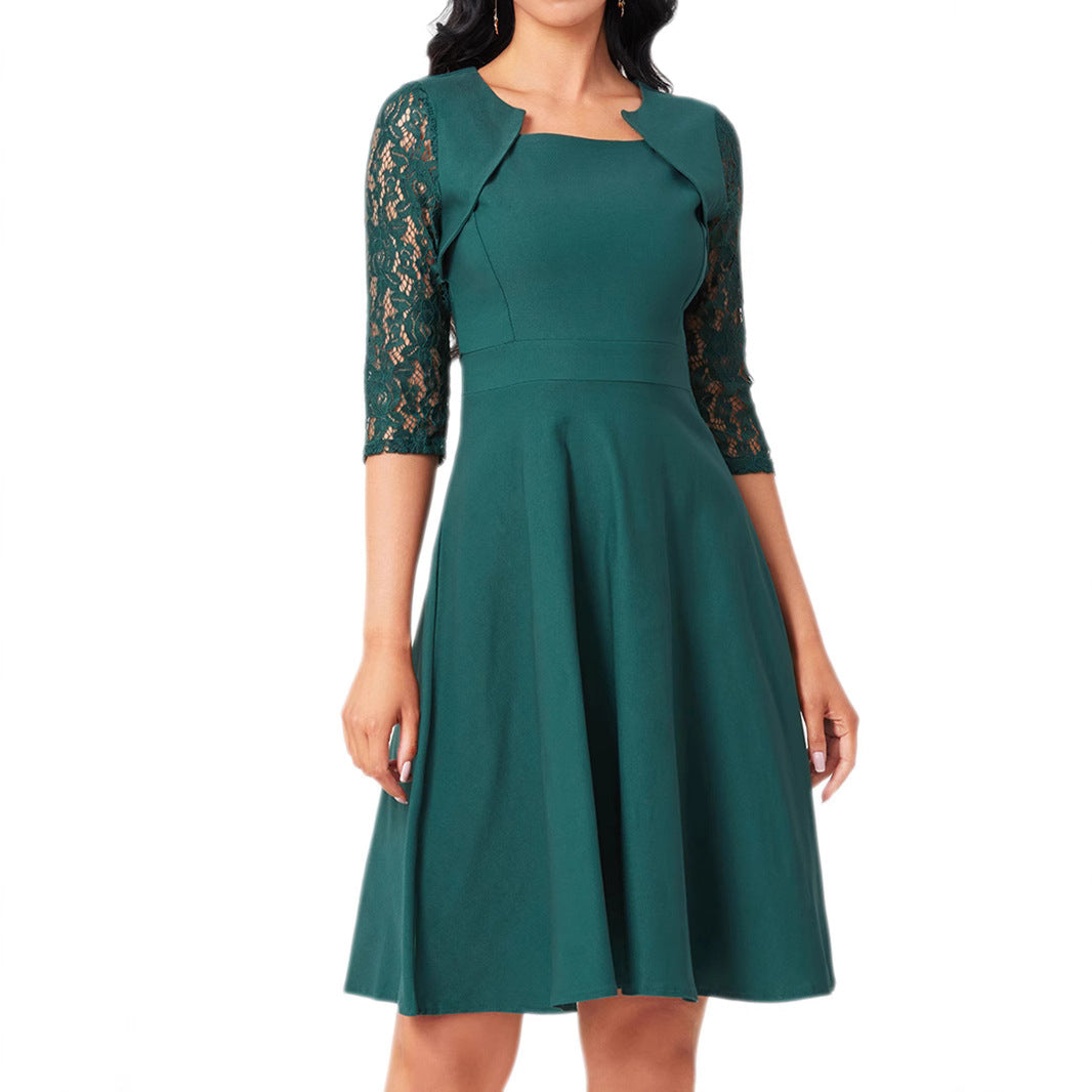 Women's Fashion Personality Vintage Lace Dress