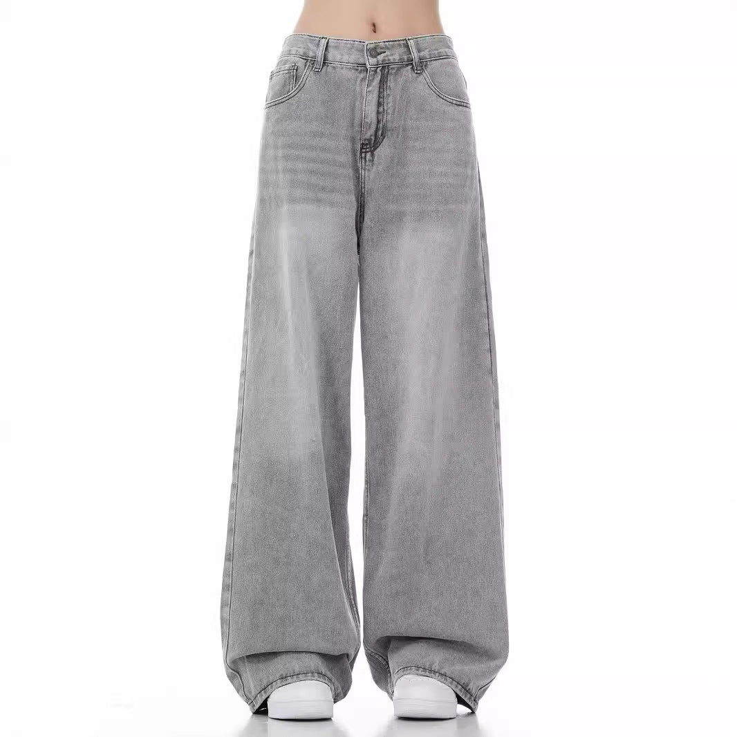 Loose Casual Wide Leg Straight Worn Jeans for men