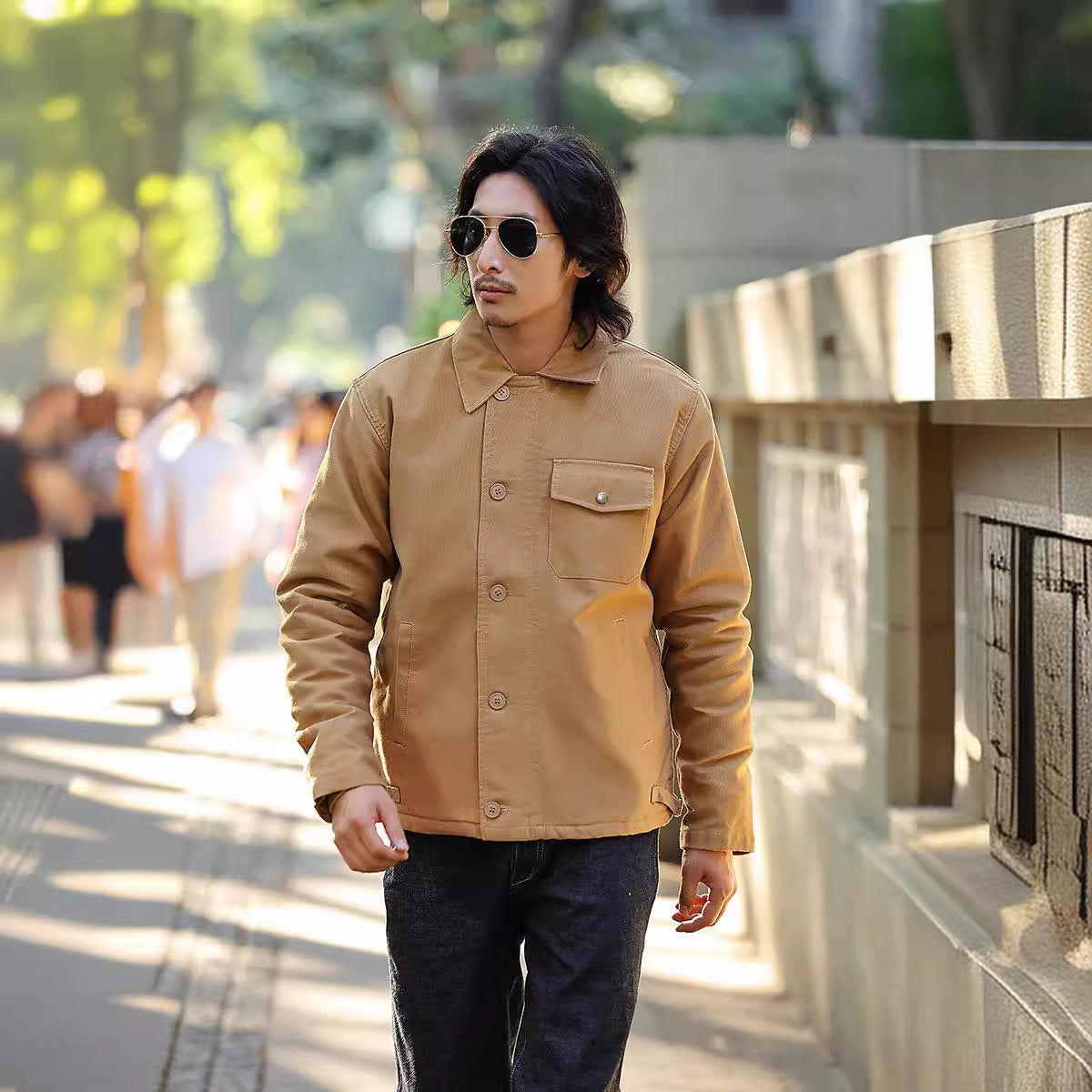 Navy Deck Serving Thickened Coat Men's Cotton Clothes